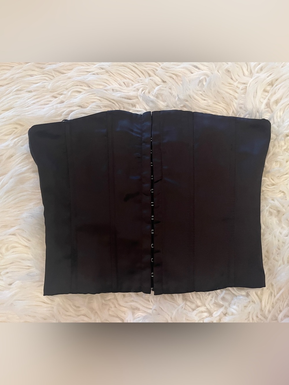 Corset Top Black Satin